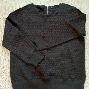 GAP NWT Women’s Textured Dark Gray Crewneck Sweater